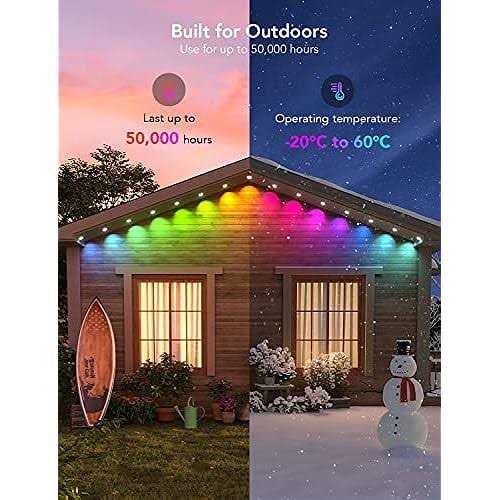 Govee Permanent Outdoor Lights Smart Rgbic Outdoor Lights With Scene Modes Home Office